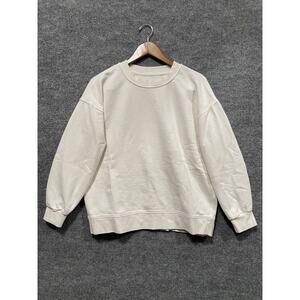 Lululemon Perfectly Oversized Cropped Crewneck Sweatshirt Casual White Size 4